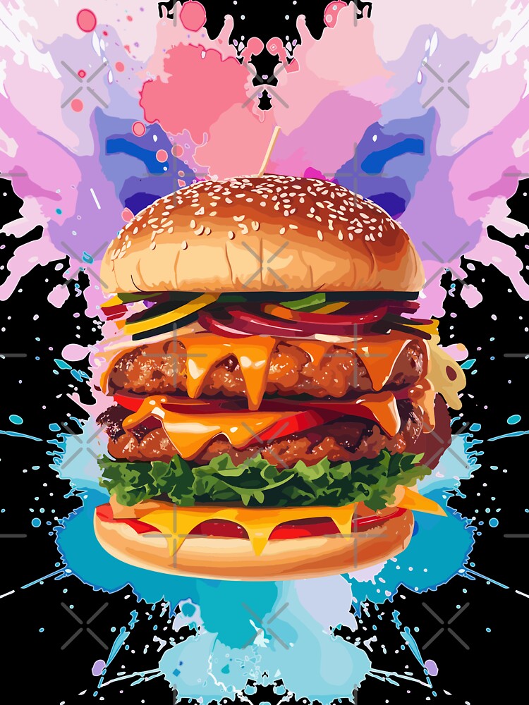 Double Combo Burger - Fast Food Favorite by FridPix