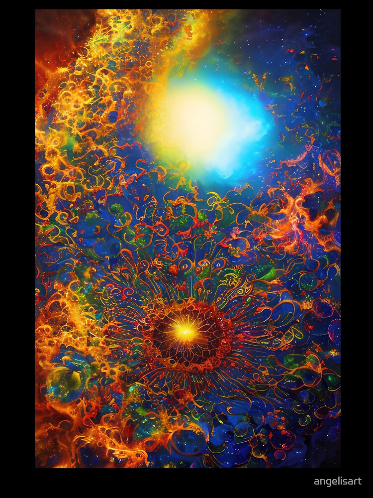 Cosmic explosion - Modern abstract Art No16 by angelisart