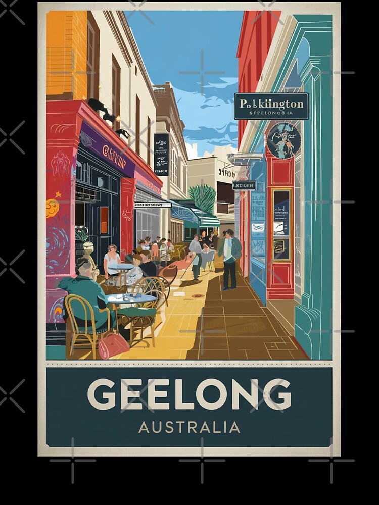 Geelong Vintage Travel Poster by TravelerRat