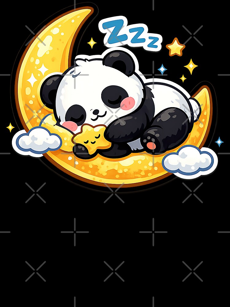 Cute Kawaii Panda, Cute Kawaii Sleeping Panda by graphic-genie