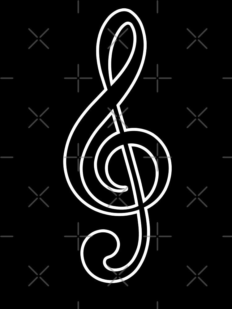 Treble Clef Piano Music Keys Contrast Modern Stripe by lematworks