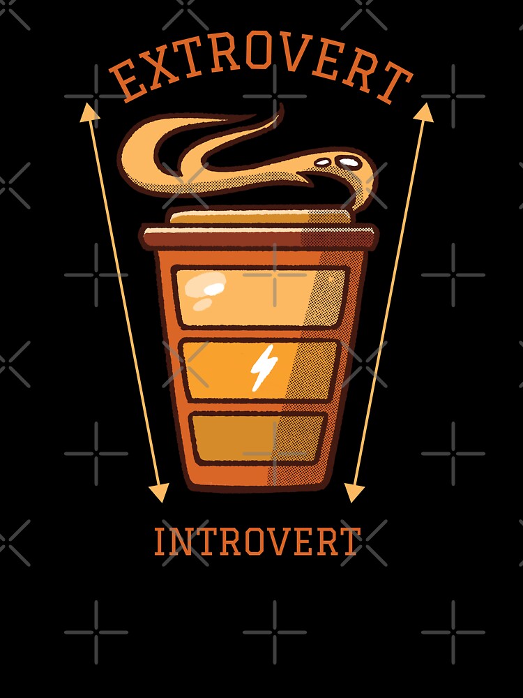 Introvert Extrovert Scale Bases On Coffee Level by artado