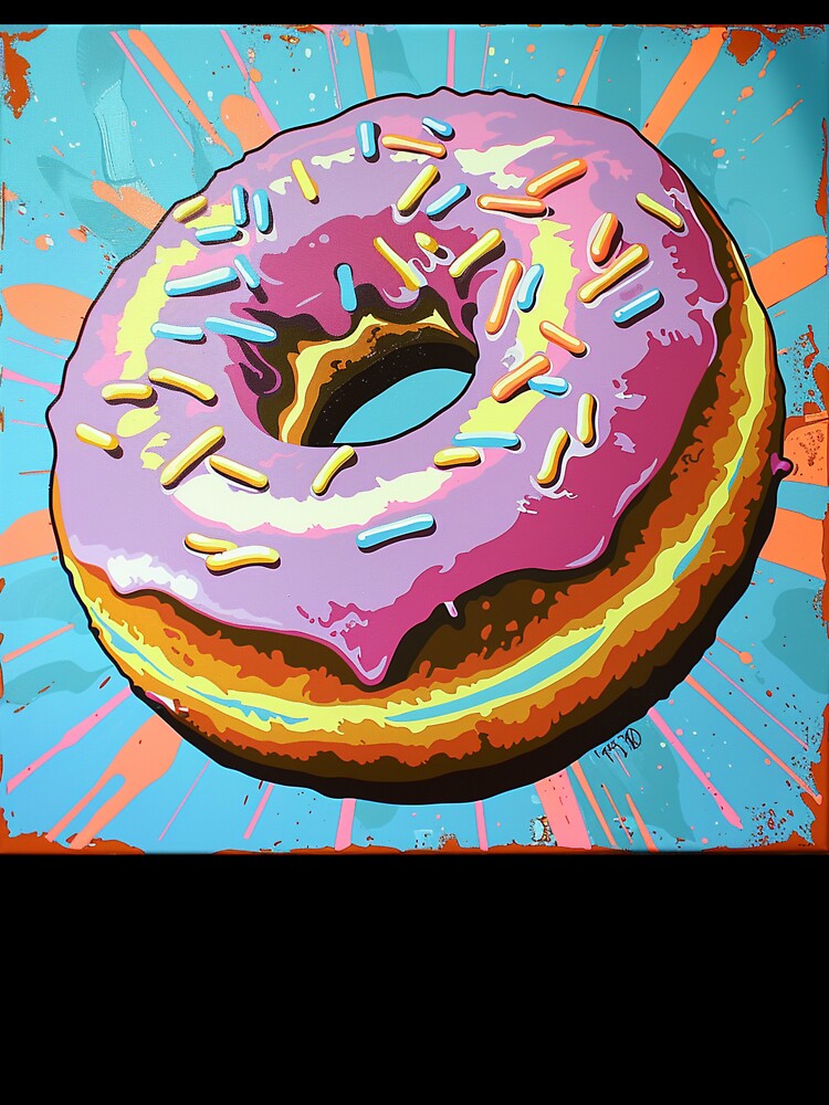 Iced Donut Pop Art 13 by AstroRisq