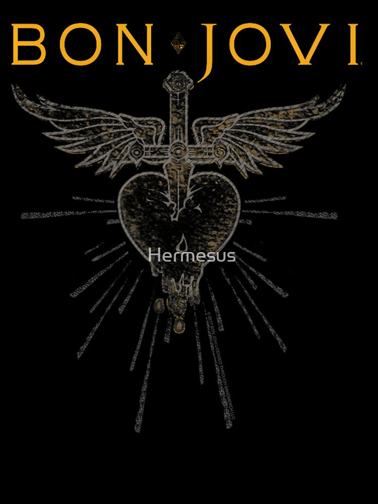 Bon Jovi Albums Music Band Logo Tour Classic by Hermesus