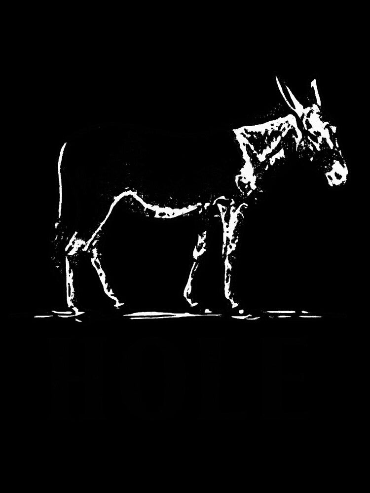 Donkey Hole Funny Animal Pun Humor by ZEtexaxe