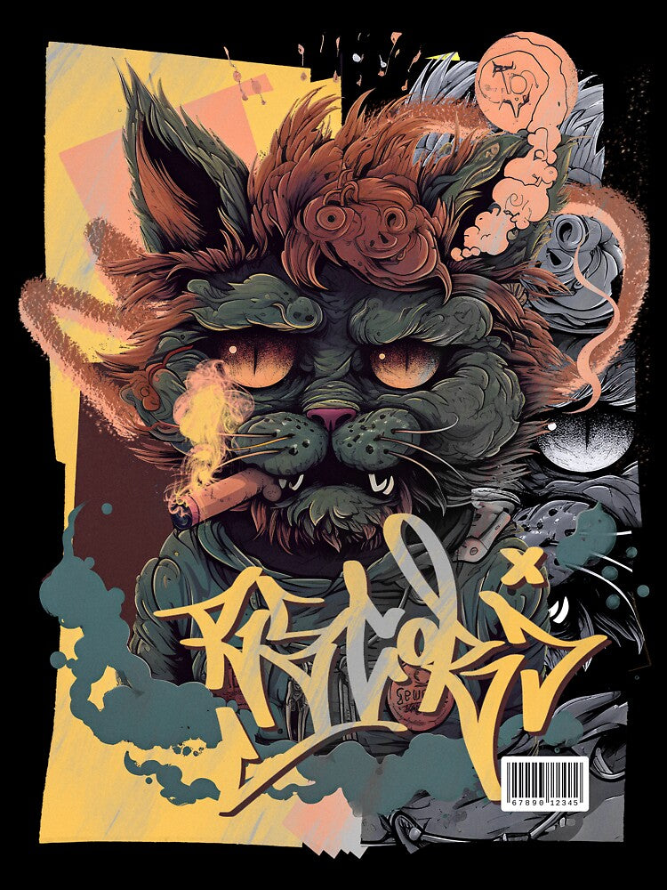 Urban Smoking Cat by madeinexception
