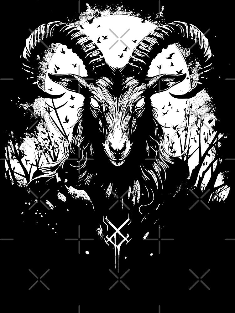 Gothic Occult Goat Head Horror by trajeado14