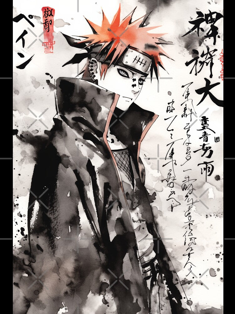 Pain Sumi-e by AnimeArsenalPrints