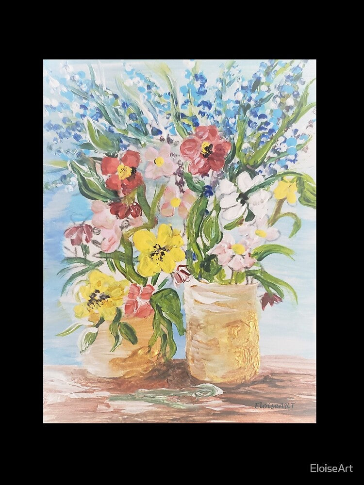 Bouquets in Gold Vases by EloiseArt