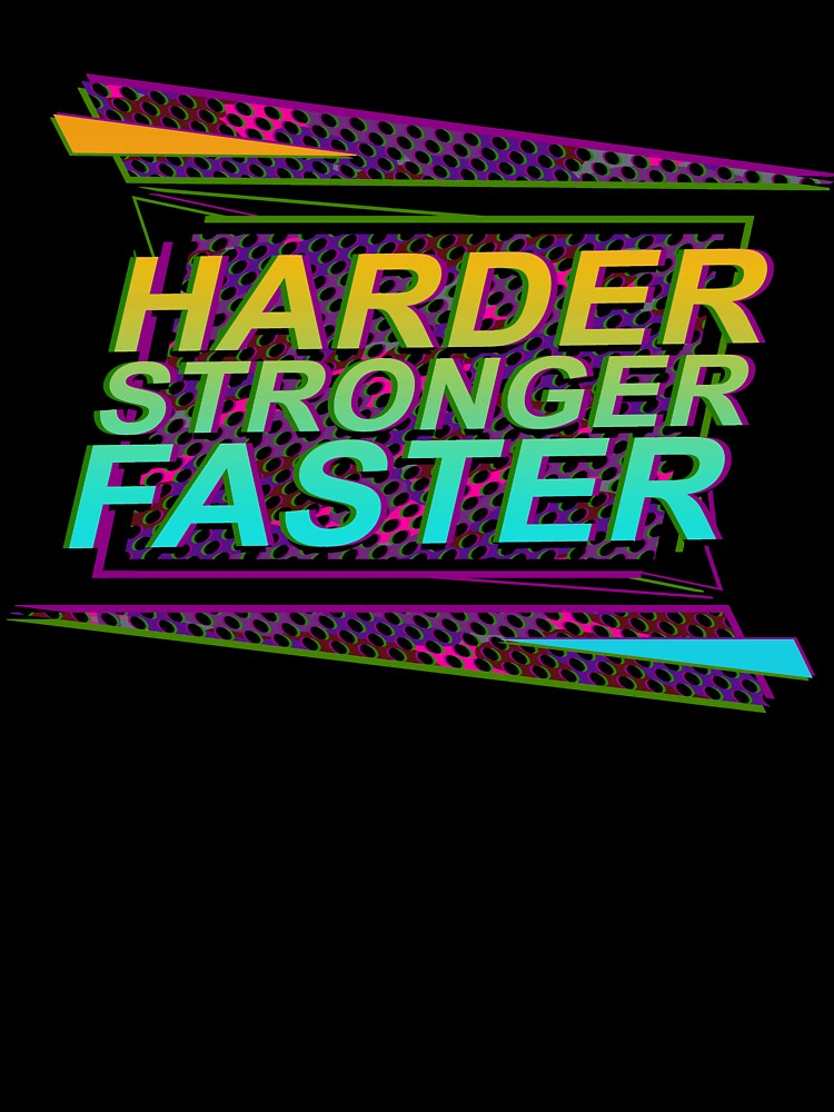 harder, stronger, faster motivational quotes sports graphic design by hayrpictures