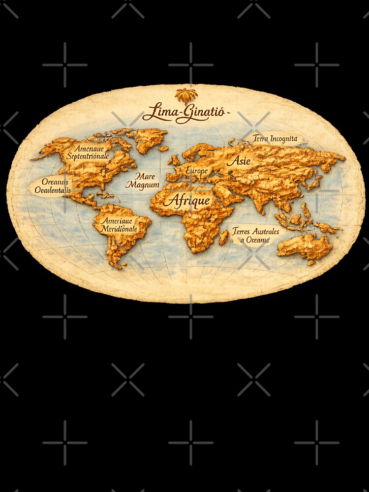 The vintage world map, parchment style by La pensée sauvage