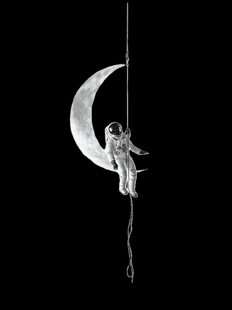 Descent to the moon by Inklivion