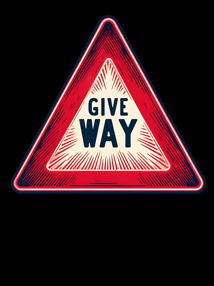 Give way streetart (triangle upside down version) by Inkstorm-London
