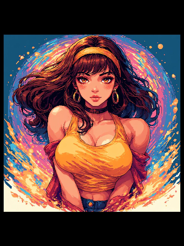 Retro Beautiful Girl colorful by jimcaza