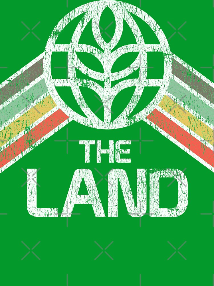 The Land Logo Distressed in Vintage Retro Style by retrocot