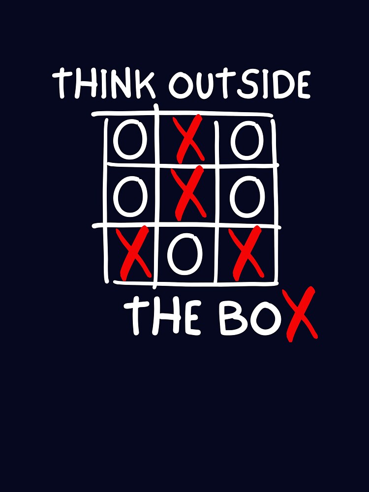 Think Outside the Box Tick Tac Toe (Light on Dark) by 0ffTh3Cuff