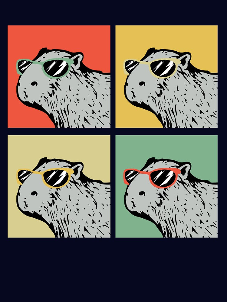 Capybara Retro Animal Lover Vintage Retro Capybara Gear by DynamicDesign