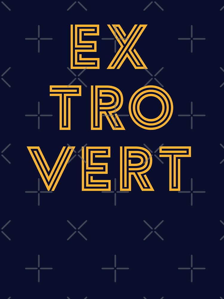 Extrovert - Yellow Print by teeworthy
