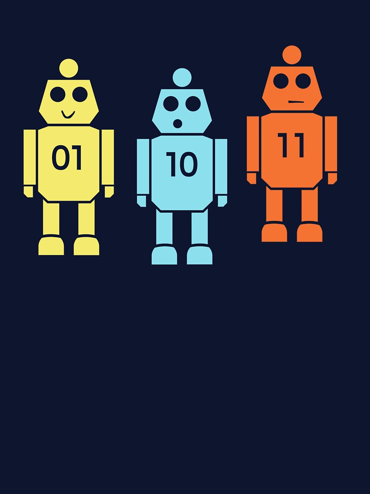 Cute Robots Binary Christian's Shirt Season 50 by TackyTime