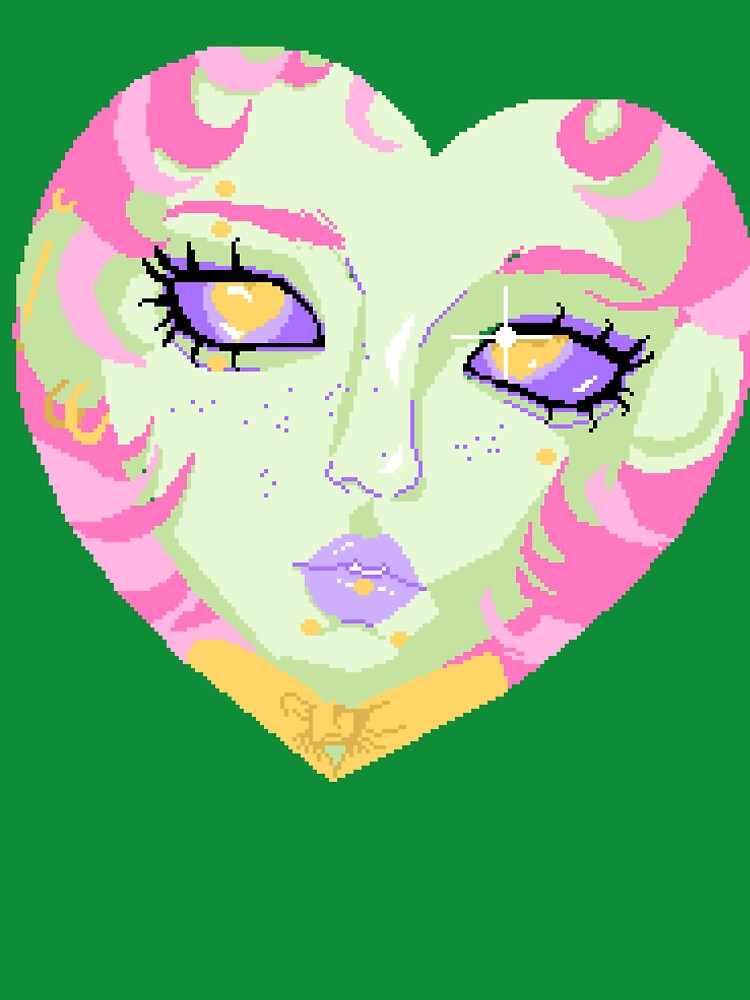 Cute Alien Girl Pixel Art by LilSeashell