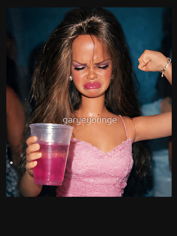 Doll Face Sarcastic Doll Girl Party Drinking Doll Meme by garyeyounge