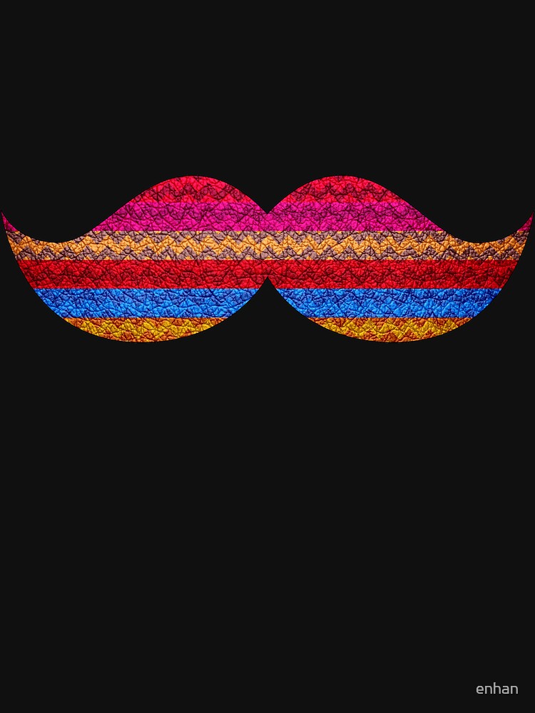 Funny Mustache Chevron Pattern by enhan