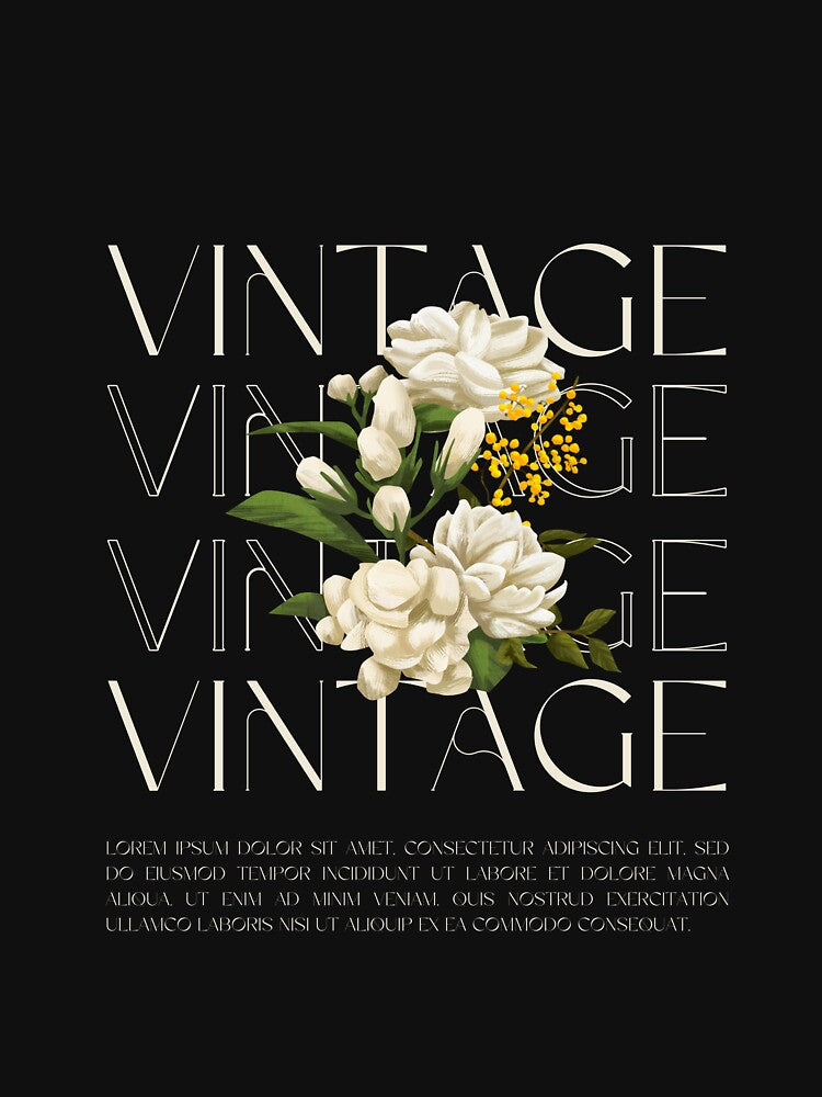 THE OPULENCE Vintage Floral Luxury Streetwear Design by THE_OPULENCE