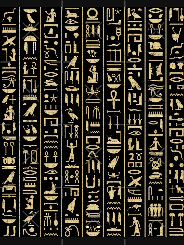 Black & Gold Hieroglyphics by Curtis Ryan Woodside Productions