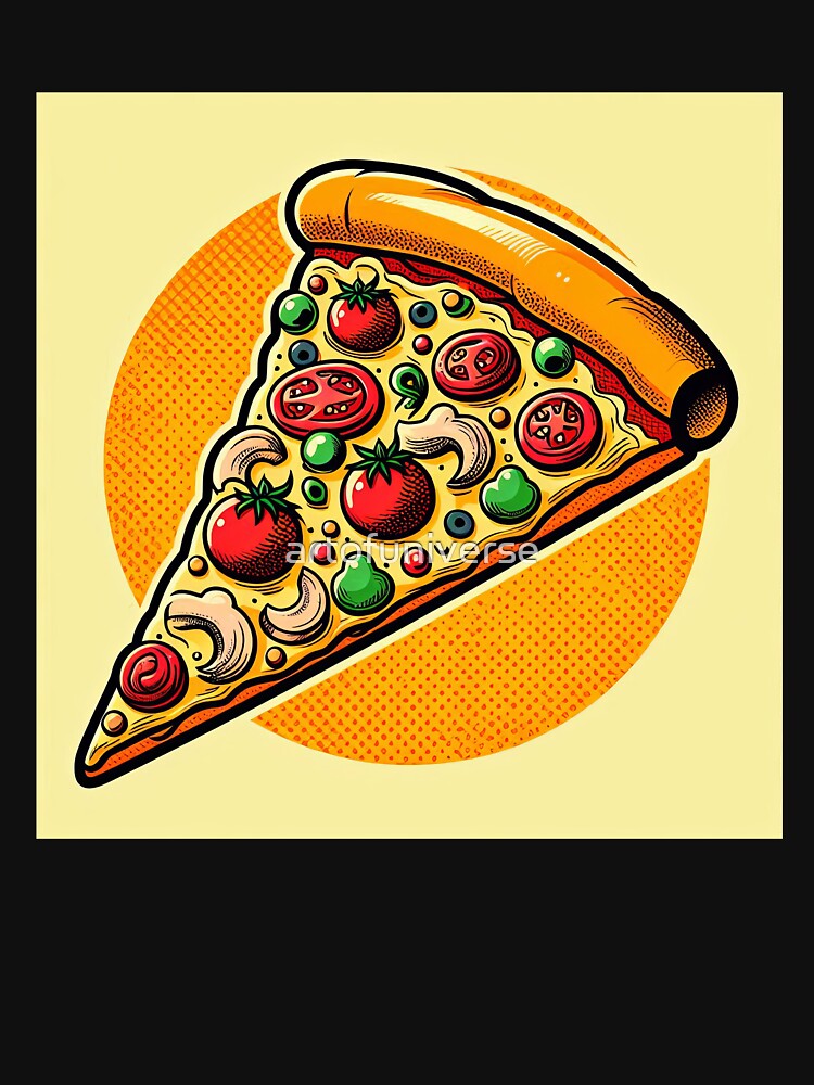 Slice of Pizza Pop Art Style by artofuniverse