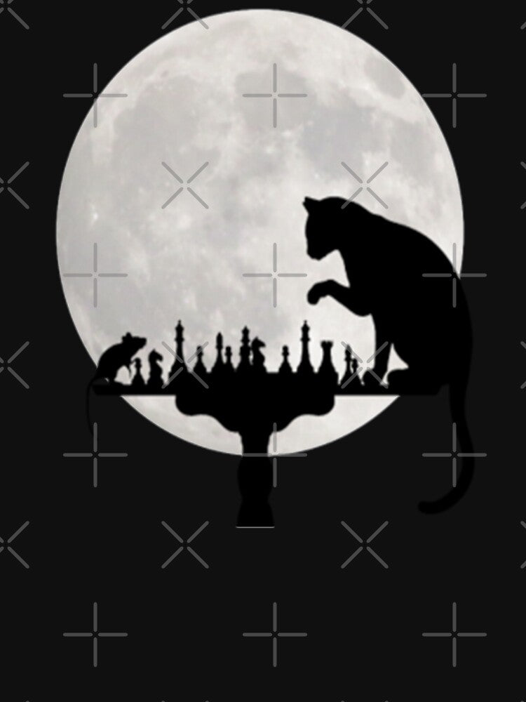 Cat and Rat Playing Chess by ipan
