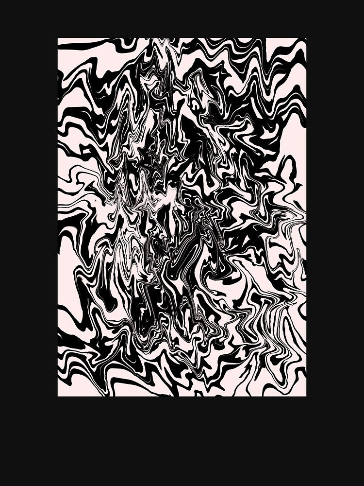 Psychedelic black n white Beautiful abstract stripes by Chatchot