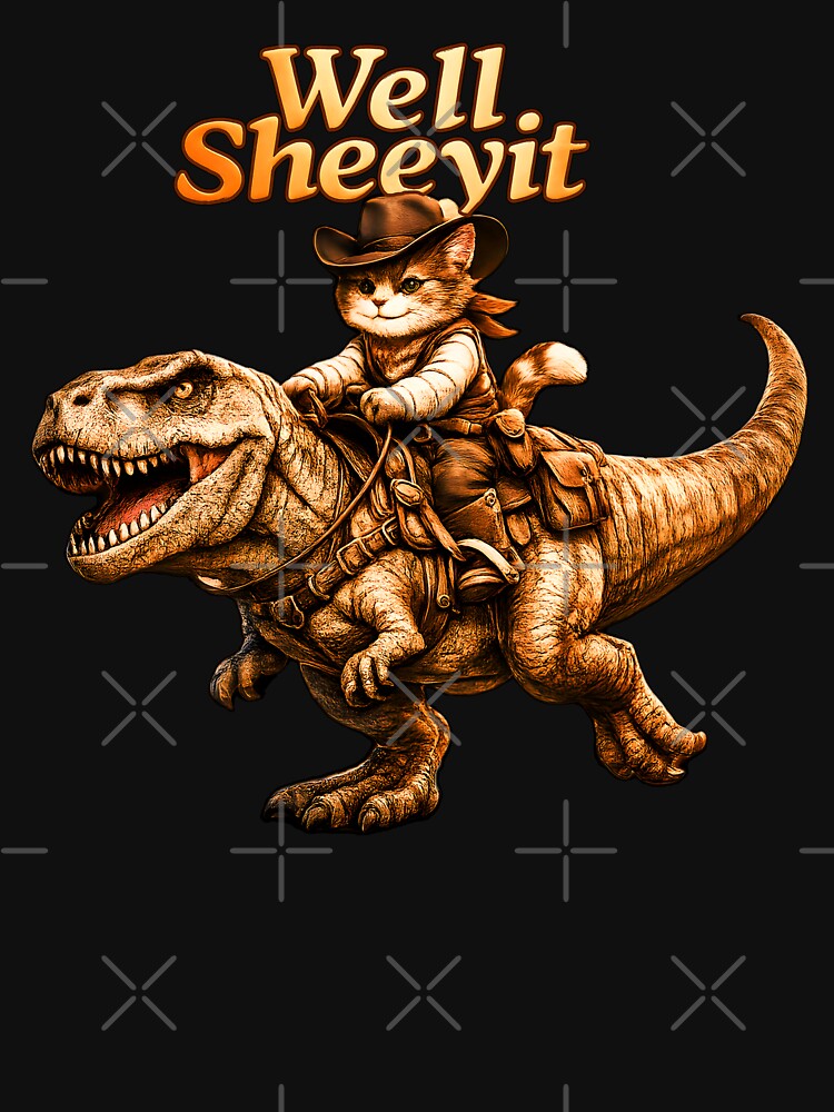 Funny Cowboy Cat Western Humor  Well Sheeyit Meme by gear-posters
