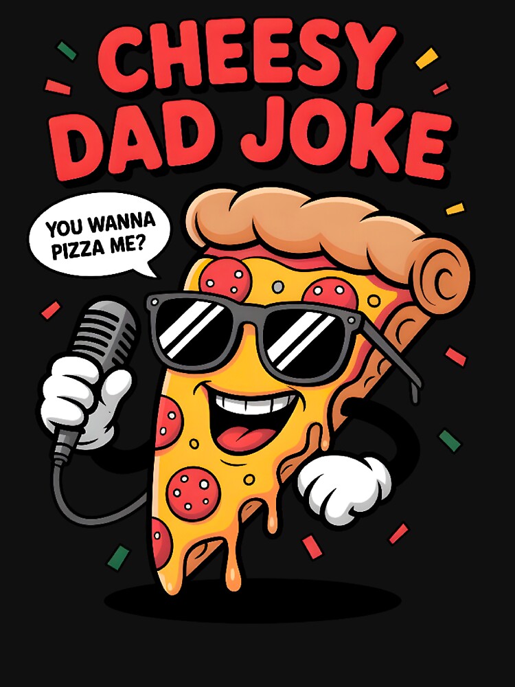Cheesy Dad Joke Slice of Pizza by box-artshop