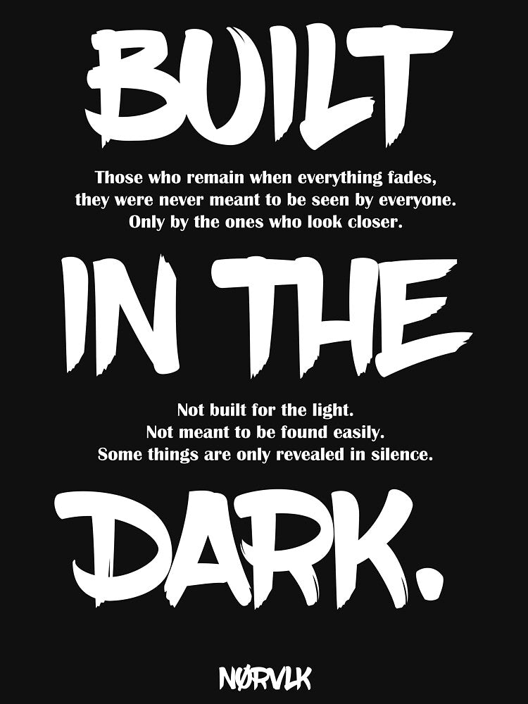 NØRVLK Built in the Dark Streetwear Design White by NORVLK