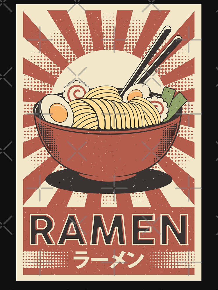 Retro Vintage Japanese Ramen Poster by nomu-nomu