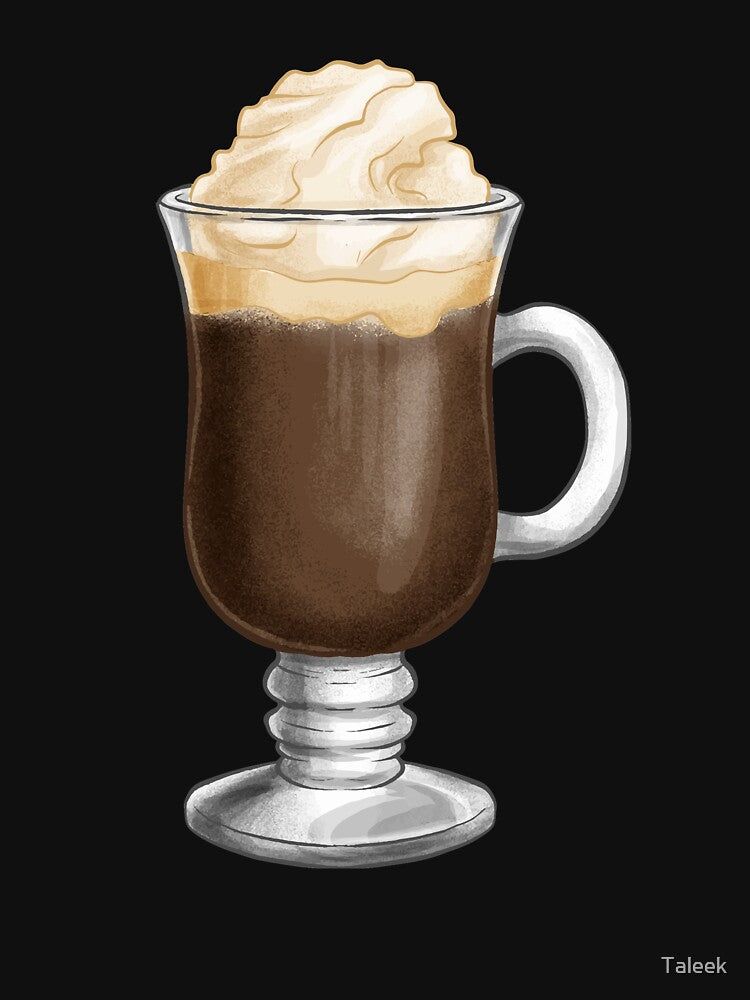 hand-drawn creamy irish coffee by Taleek