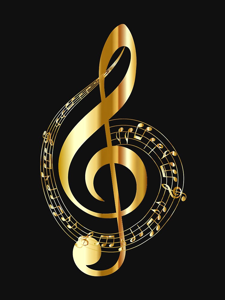 Music Note Goldtone Treble Clef Musical Symbol by ryanbrian