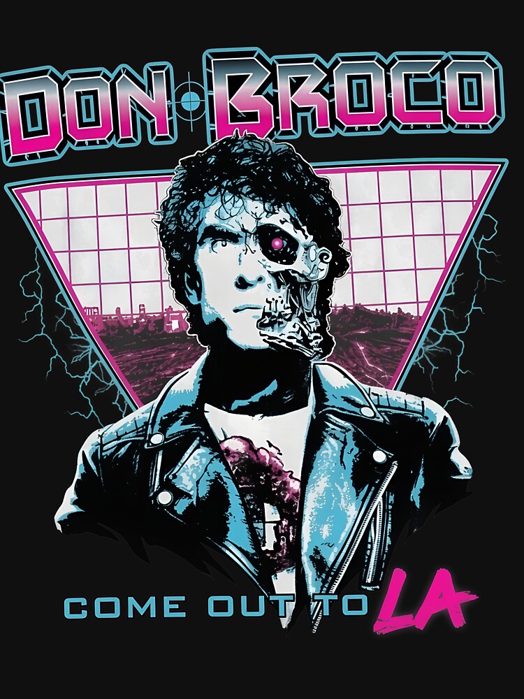 Broco Synthwave Portrait Retro Stage Graphic by Bassot-Studio