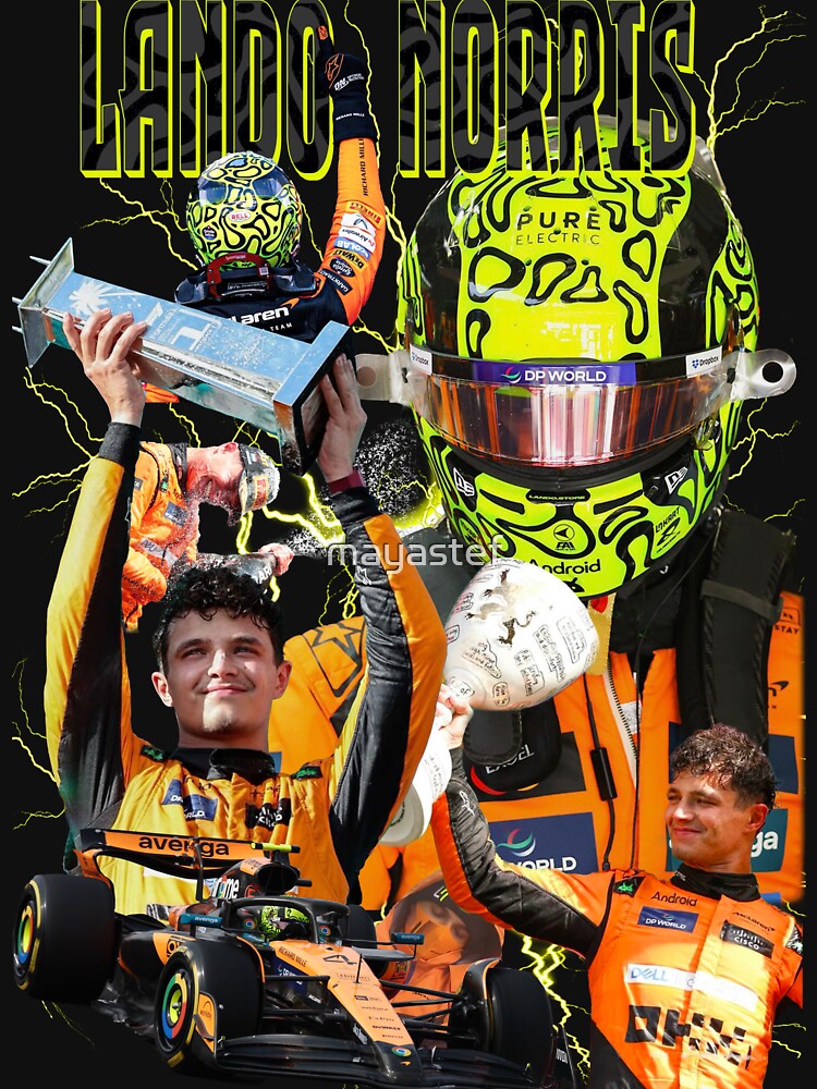 Lando Norris Bootleg Style Graphic T-Shirt by mayastef