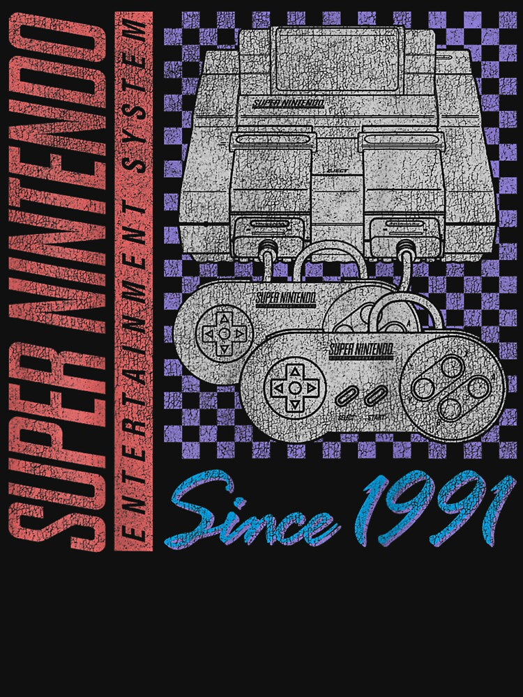 Nintendos Funny Entertainment Systems Retro Faded 1991 Logo by SilasYuN
