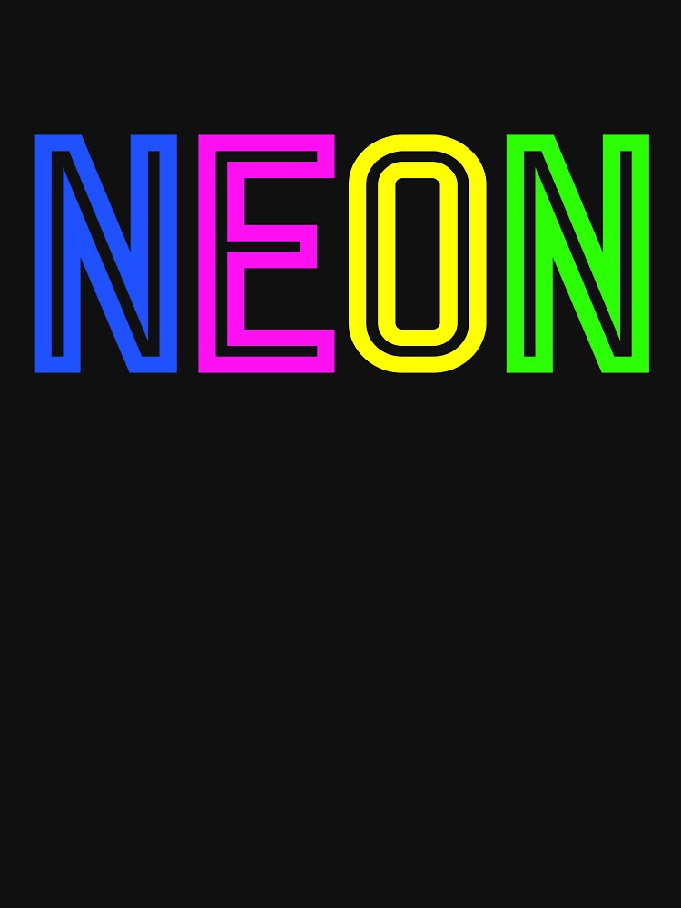 Neon Word Text by Jeallan Designs