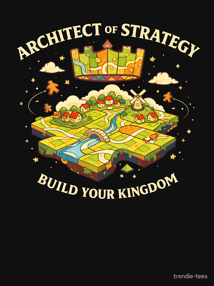 carcassonne tiles- Architect or strategy, build your kingdom by trendie-tees