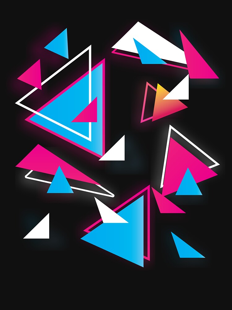 Vaporwave Geometric Aesthetic Style Vaporwave Triangles Gear by DynamicDesign