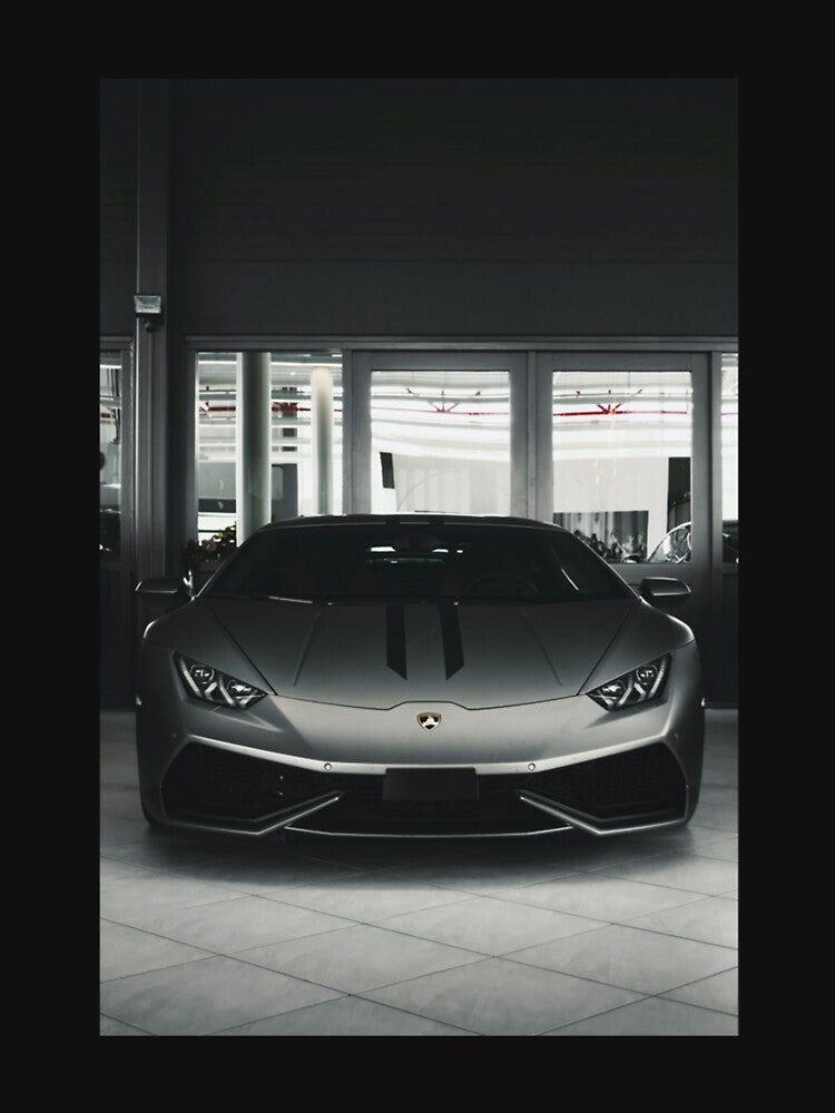 Stealth Gray Lamborghini Huracán Premium Scoop T-Shirt by psqhetori