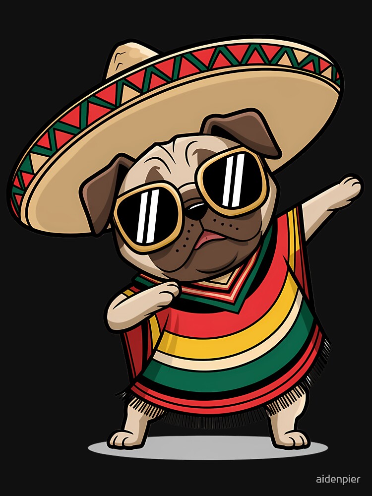 Dabbing Dog Sombrero Mexican by aidenpier