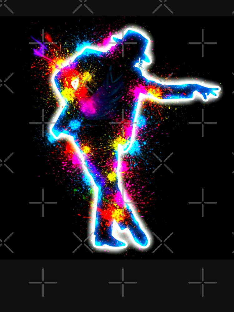 Michael Jackson Neon Glow Dance King Splatter Art by ExploreAura Studio