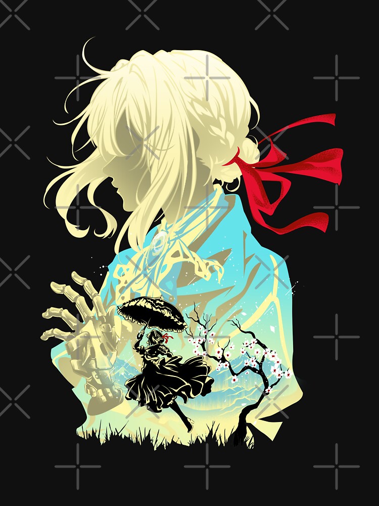 Violet Evergarden Silhouette – Minimalist Anime Art Print by Hypertwenty Designs