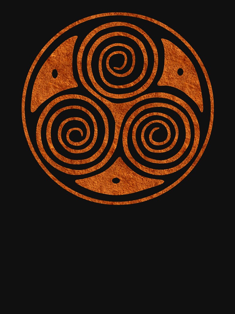 Paleo Celtic Spiral 1 Redstone by Symbologee