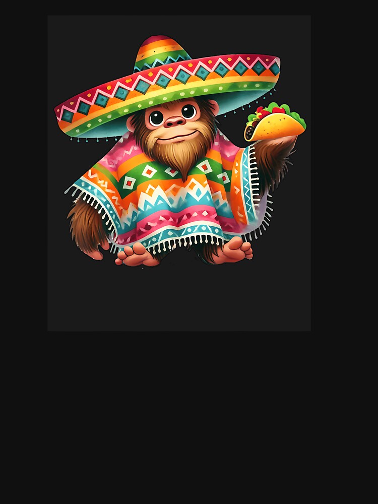 Bigfoot Taco Cinco De Mayo Sasquatch Mexican by Le7yaStore
