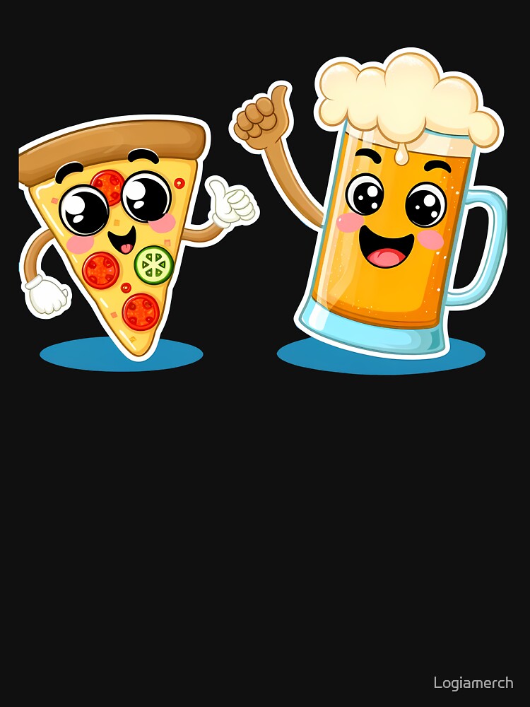 Funny Pizza Beer Lover by Logiamerch